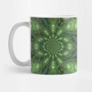 Green Fantasy Damask Wallpaper Print Mug